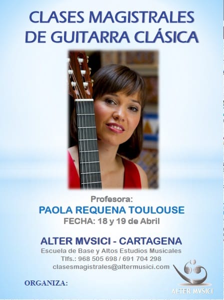 Clases magistrales de guitarra clásica por la Prof. Paola Requena