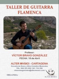 imagen cartel de taller guitarra flamenca